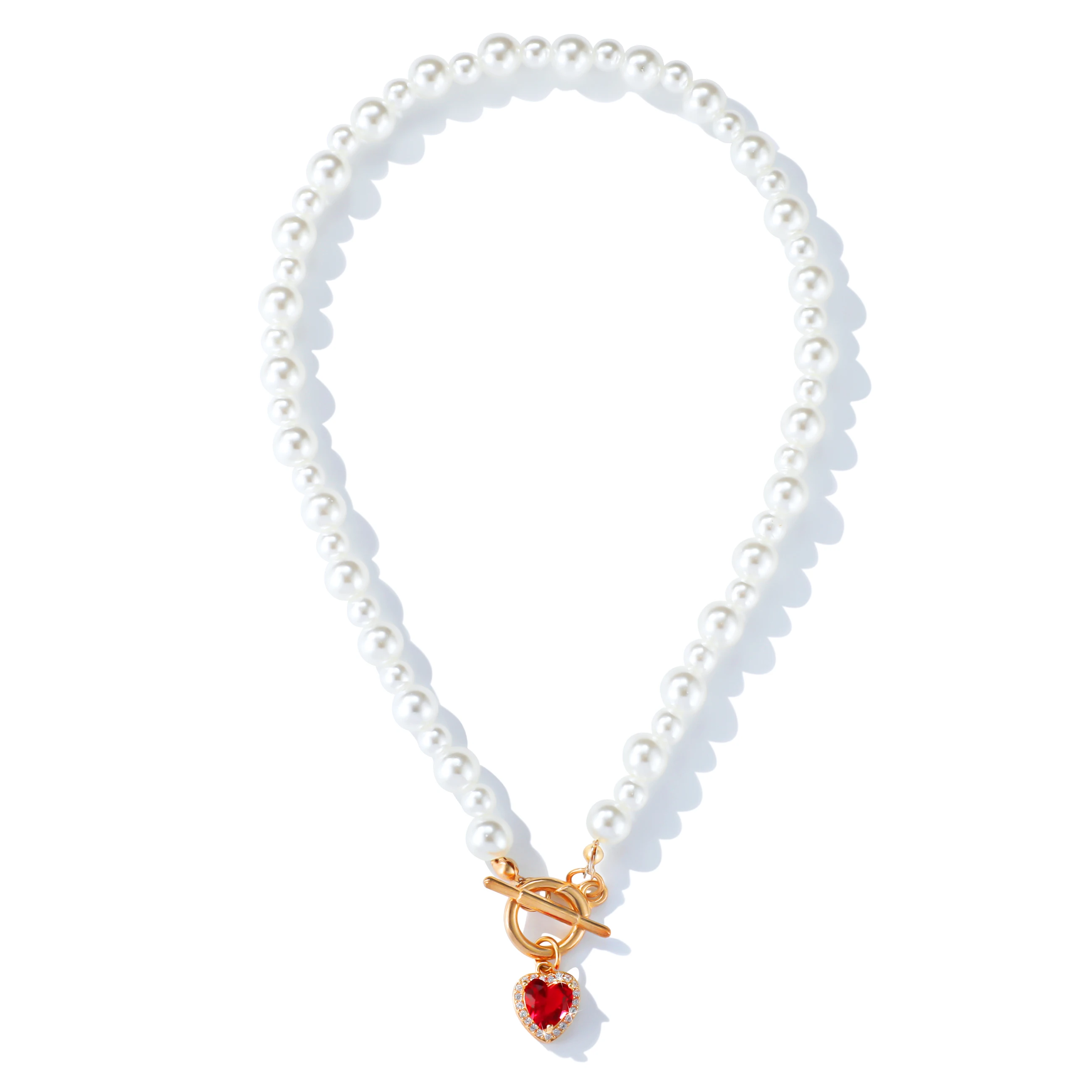 Fashion Pearl Bead Necklaces Princess Style Heart Pendant Sweet Girl Romantic Jewerlry Party Accessories 
Fashion Pearl Bead Necklaces Princess Style Heart Pendant Sweet Girl Romantic Jewerlry Party Accessories