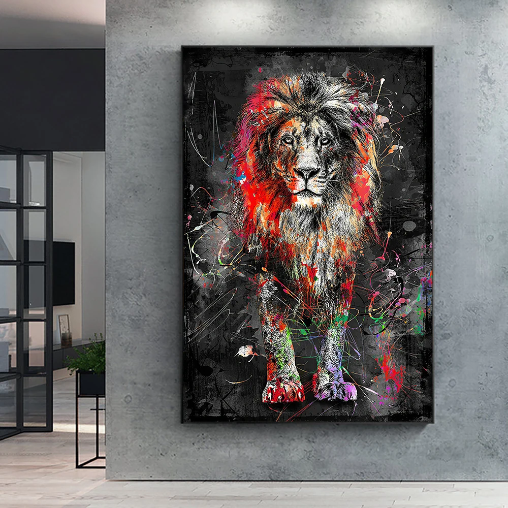 Abstract Colorful Lion Canvas Painting Modern Animal Posters And Prints Wall Art Picture For Living Room Cuadros Home Decor
Abstract Colorful Lion Canvas Painting Modern Animal Posters And Prints Wall Art Picture For Living Room Cuadros Home Decor