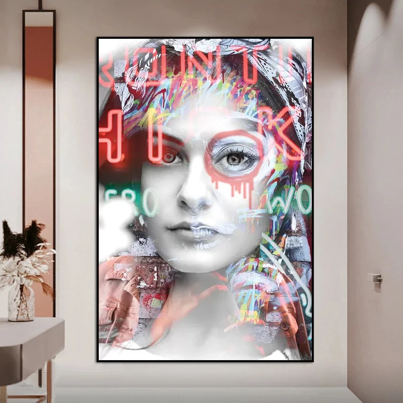 Graffiti Art Women Portrait Canvas Paintings Wall Art Modular Picture Modern Nordic Poster and Prints For Living Room Home Decor
Graffiti Art Women Portrait Canvas Paintings Wall Art Modular Picture Modern Nordic Poster and Prints For Living Room Home Decor