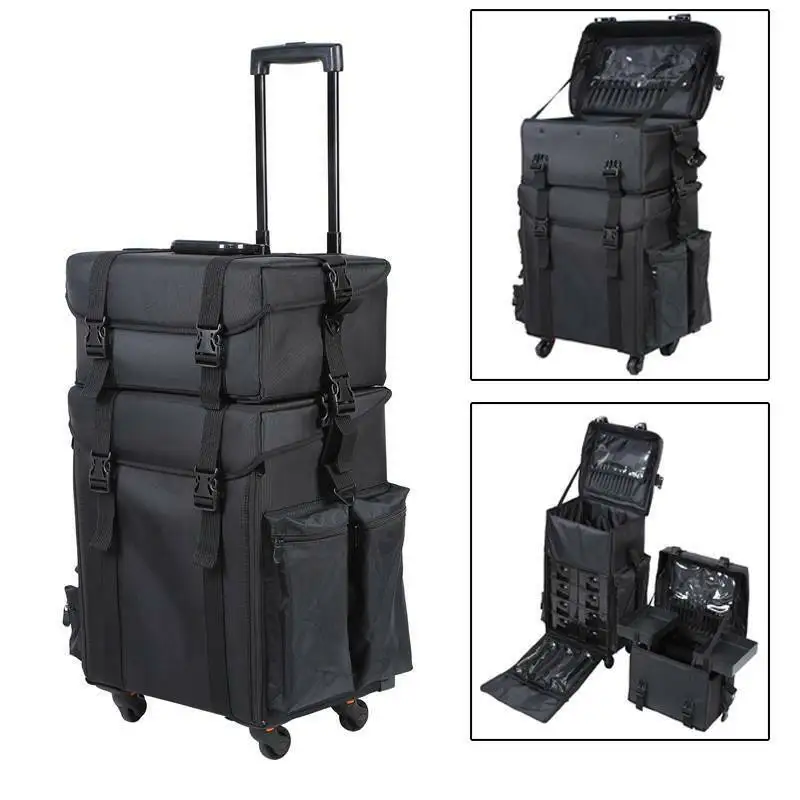 Yonntech 2 in 1 Makeup Case Train Box Cosmetic Organizer Rolling Luggage Trolley Bag
Yonntech 2 in 1 Makeup Case Train Box Cosmetic Organizer Rolling Luggage Trolley Bag