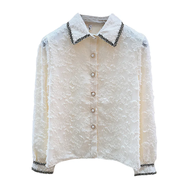 New Design Turn Down Collar Single Breasted Full Solid Chiffon Shirt Women Blouses
New Design Turn Down Collar Single Breasted Full Solid Chiffon Shirt Women Blouses