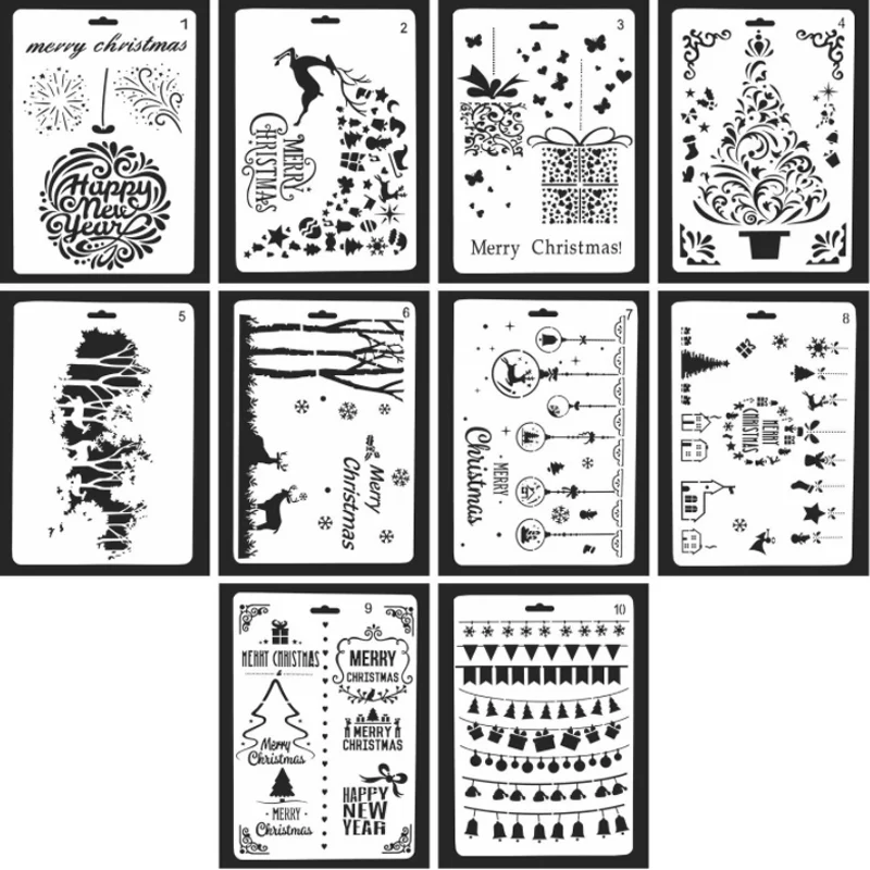 Kawaii Christmas Stencil DIY Wall Layering Painting Template Decor Scrapbooking Embossing Album Supplies Reusable
Kawaii Christmas Stencil DIY Wall Layering Painting Template Decor Scrapbooking Embossing Album Supplies Reusable