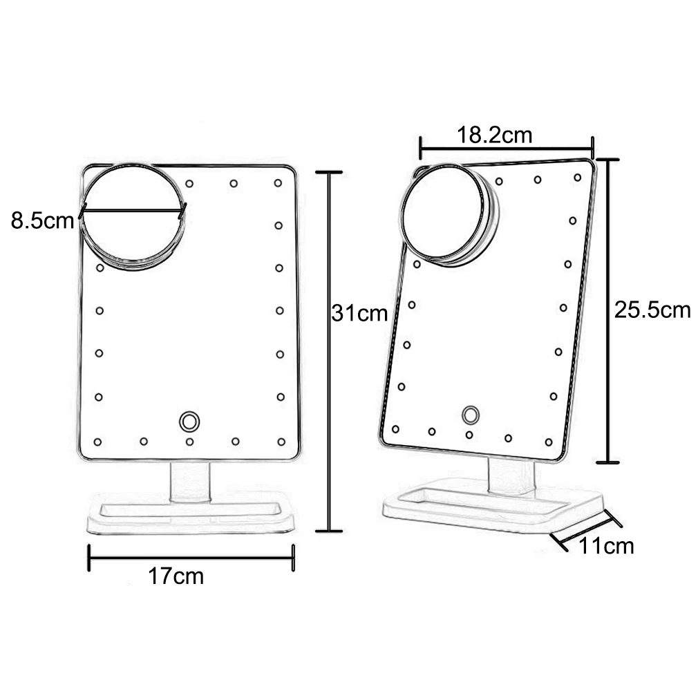 10X Magnifier LED Screen Makeup Mirror Portable 20 LEDs Lighted Cosmetic Adjustable Vanity Tabletop Countertop
10X Magnifier LED Screen Makeup Mirror Portable 20 LEDs Lighted Cosmetic Adjustable Vanity Tabletop Countertop