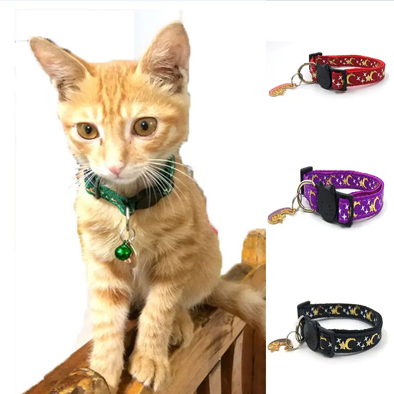 Moon Stars Pet Cat Collar Buckle Cat Collar With Bell Adjustable Suitable Kitten Puppy Accessories Supplies Cat Buckle Collar
Moon Stars Pet Cat Collar Buckle Cat Collar With Bell Adjustable Suitable Kitten Puppy Accessories Supplies Cat Buckle Collar