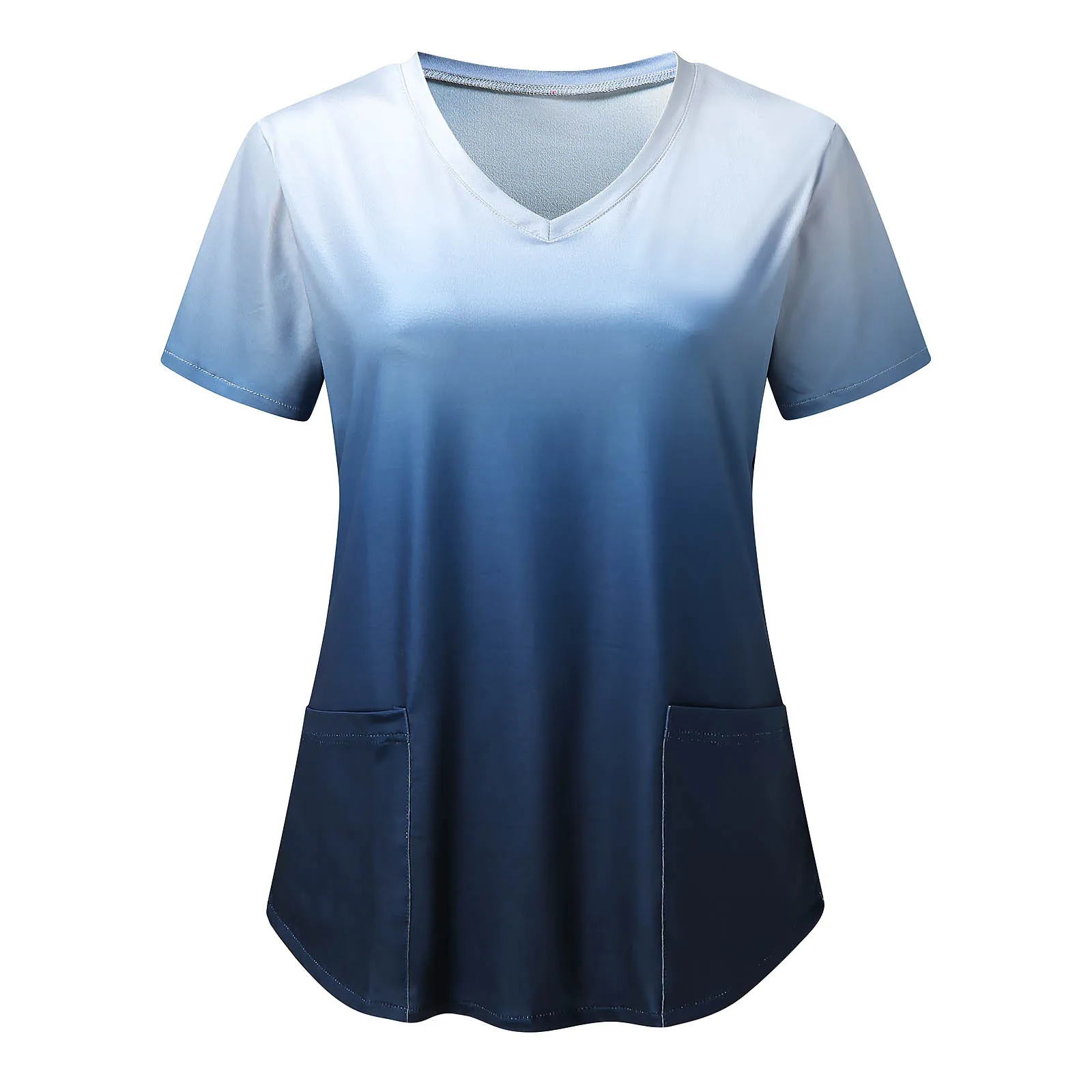 Medical Uniform Women Fashion Gradient Print Short Sleeve Neck Tops Working Uniform Blouse Shirt 2021
Medical Uniform Women Fashion Gradient Print Short Sleeve Neck Tops Working Uniform Blouse Shirt 2021