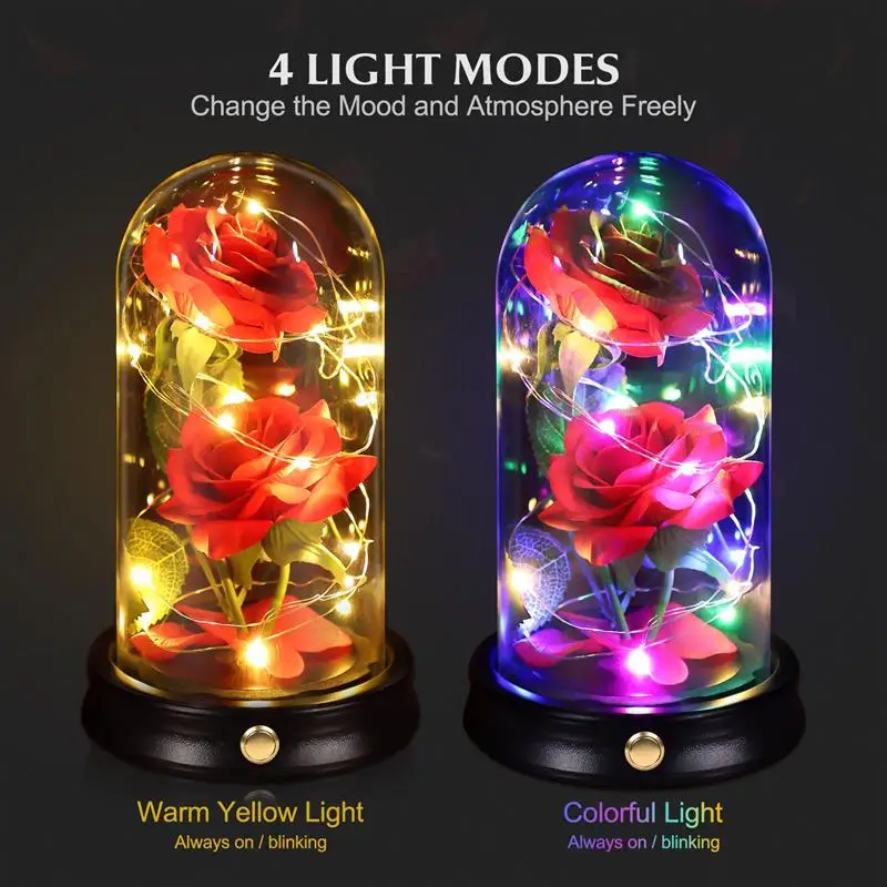 Twin Flower Roses in Luxury Glass Dome with LED Lights Gift Box for Valentine's Day Mother's Day Anniversary Wedding
Twin Flower Roses in Luxury Glass Dome with LED Lights Gift Box for Valentine's Day Mother's Day Anniversary Wedding