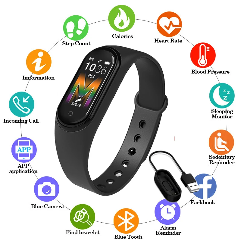 M5 Smart Watch For Xiaomi Huawei Smartwatch Men Women Sport Waterpoof Pedometer Fitness Tracker Heart Rate Blood Pressure Monito
M5 Smart Watch For Xiaomi Huawei Smartwatch Men Women Sport Waterpoof Pedometer Fitness Tracker Heart Rate Blood Pressure Monito