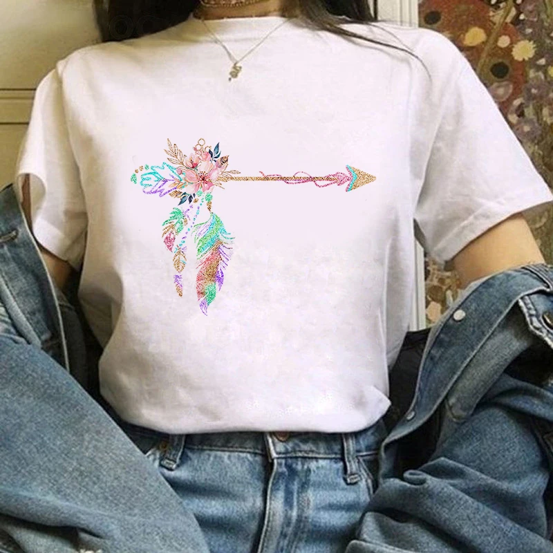 

Summer wind chimes printed t shirt women 90s Graphic T-shirt Harajuku Tops Tee Cute Short Sleeve animal tshirt Female Tshirts
