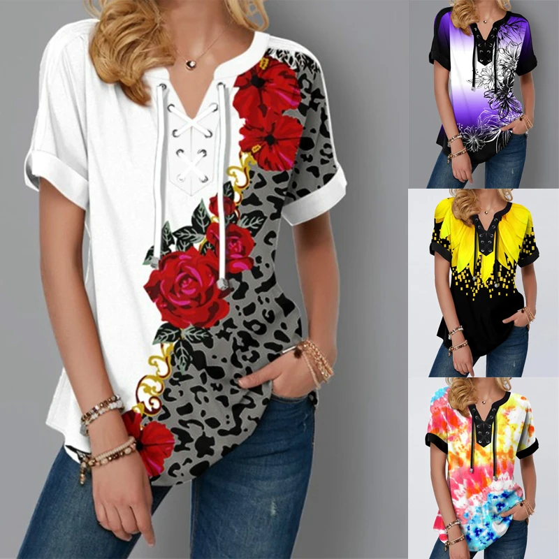 Женский пуловер с цветочным принтом, футболка 2021, летняя модная женская Повседневная приталенная рубашка, толстовка с коротким рукавом и V-о...
Женский пуловер с цветочным принтом, футболка 2021, летняя модная женская Повседневная приталенная рубашка, толстовка с коротким рукавом и V-о...