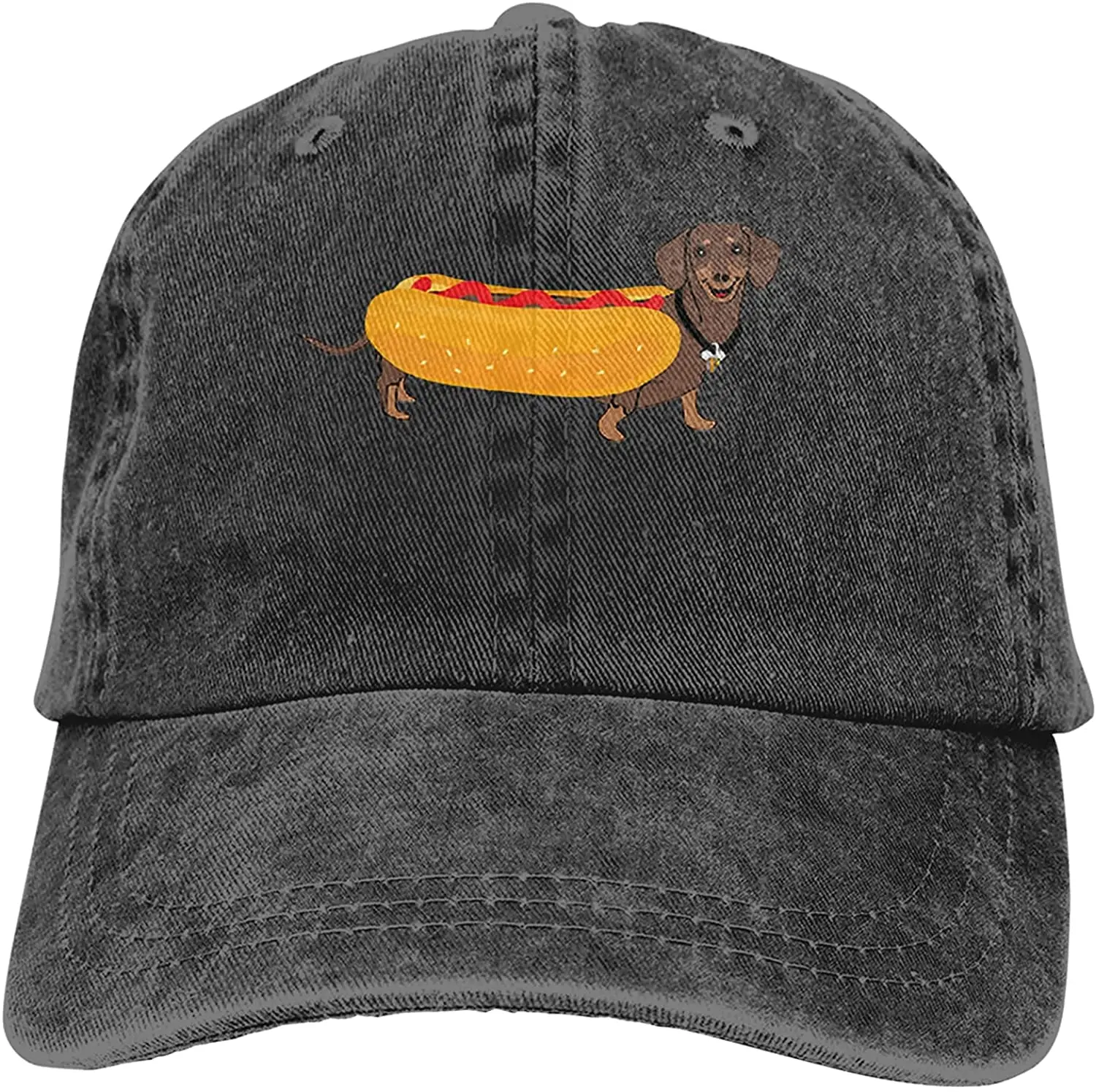 Hot Dog - Dachshund Weiner Dog Sports Baseball Cap Washable Trucker Hat Adjustable Sun Protection Cap (Male and Female) Black
Hot Dog - Dachshund Weiner Dog Sports Baseball Cap Washable Trucker Hat Adjustable Sun Protection Cap (Male and Female) Black