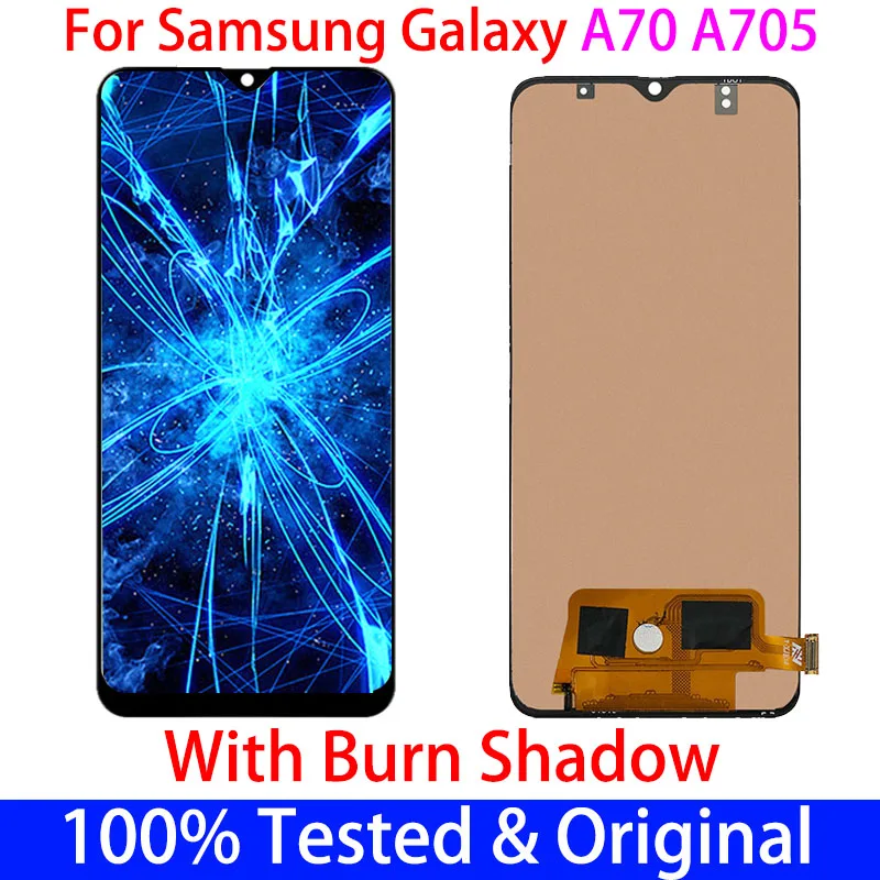 100% Original AMOLED Display Lcd For SAMSUNG Galaxy A70 A705 SM-A705F/D Display with Touch Screen Digitizer Assembly burn shadow
100% Original AMOLED Display Lcd For SAMSUNG Galaxy A70 A705 SM-A705F/D Display with Touch Screen Digitizer Assembly burn shadow
