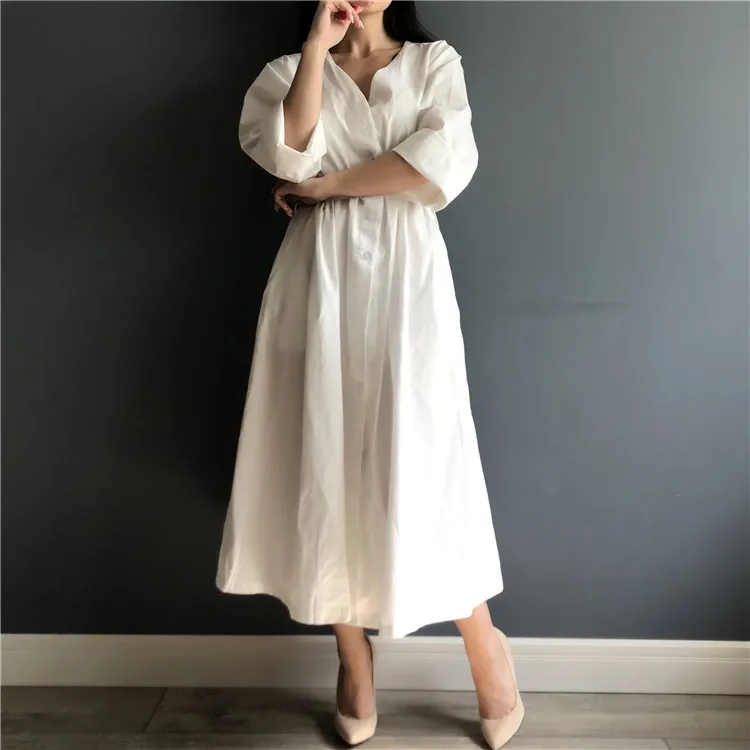 Zoulv 2021 Women Dresses Spring Summer Cotton Linen Elegant Pleated Long White Dresses V Neck Lace Up Bow Office Ladies Skirt
Zoulv 2021 Women Dresses Spring Summer Cotton Linen Elegant Pleated Long White Dresses V Neck Lace Up Bow Office Ladies Skirt