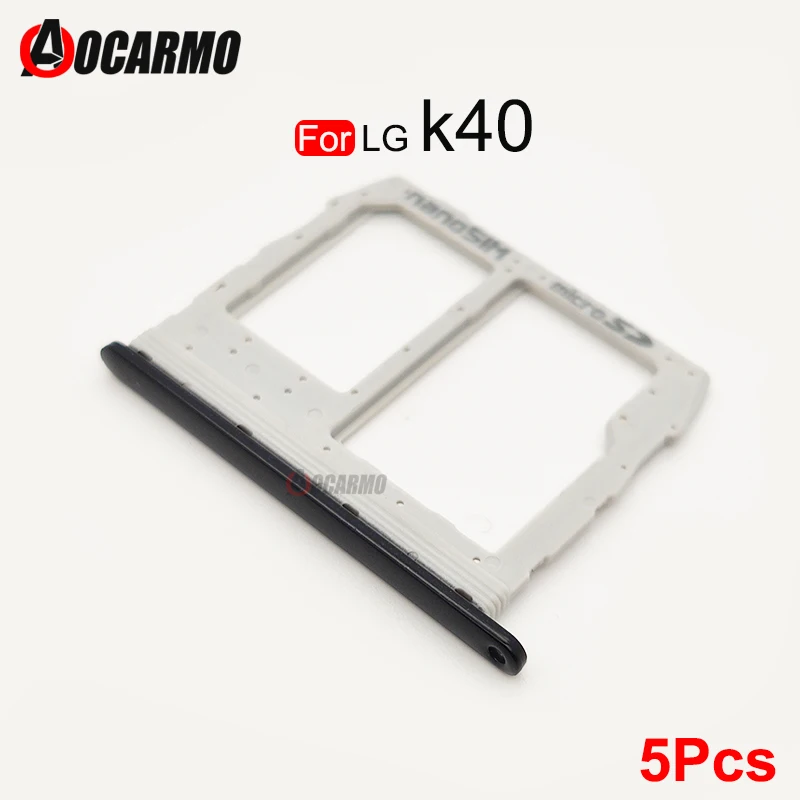 

Aocarmo For LG K40 Sim & SD Card Reader Holder Tray Slot For Lg K12 Plus K12+ Replacement Part X420EM