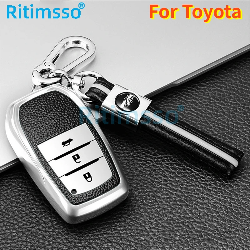 Чехол для автомобильного ключа Toyota чехол Chr Rav4 Auris Avensis Prius Aygo Corolla Camry Land Cruiser 200 Prado