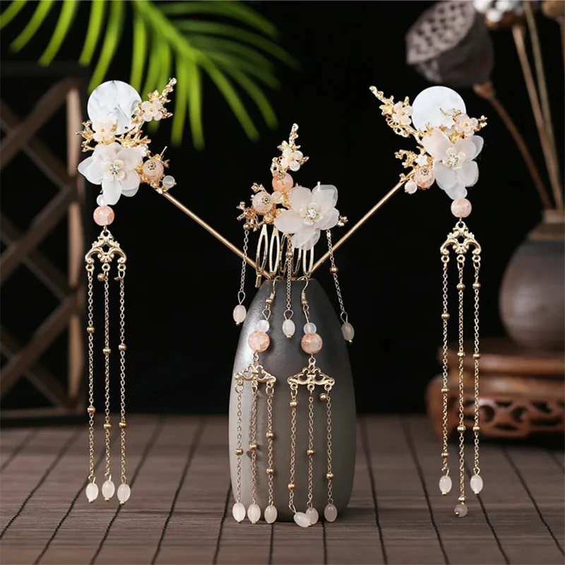 Hanfu Headwear Tassels A Full Set Antique Hairpins Chinese Style Classical Simple Hair Accessories Super Fairy Ancient Orient
Hanfu Headwear Tassels A Full Set Antique Hairpins Chinese Style Classical Simple Hair Accessories Super Fairy Ancient Orient