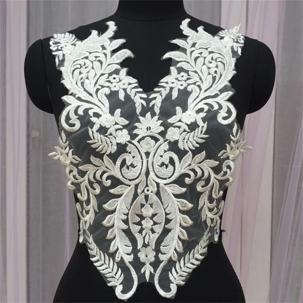Sequin Embroidery Lace Front Chest Neckline Applique DIY Wedding Dress Fabric Accessories 41x28cm
Sequin Embroidery Lace Front Chest Neckline Applique DIY Wedding Dress Fabric Accessories 41x28cm