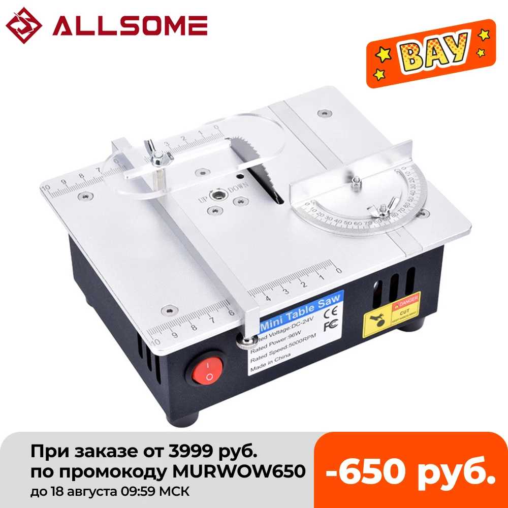 ALLSOME S3 96W Mini Table Saws Electric Bench Saw DIY Model Household Cutting Machine 775 Motor 63mm Blade
ALLSOME S3 96W Mini Table Saws Electric Bench Saw DIY Model Household Cutting Machine 775 Motor 63mm Blade
