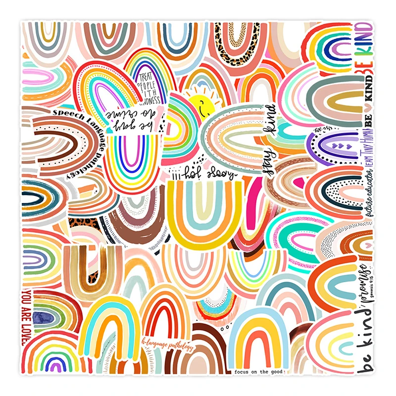 C569 50pcs Cartoon Rainbow Waterproof Removable Stickers Pack For DIY Scrapbooking Album Laptop Wall Sticker Badges
C569 50pcs Cartoon Rainbow Waterproof Removable Stickers Pack For DIY Scrapbooking Album Laptop Wall Sticker Badges