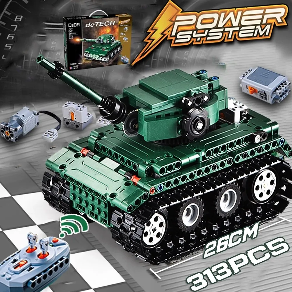 High simulated German Tiger 1 Remote Control Tank DIY Assembled Building Blocks Turret Rotation Puzzle Learning RC Tank Toy
High simulated German Tiger 1 Remote Control Tank DIY Assembled Building Blocks Turret Rotation Puzzle Learning RC Tank Toy
