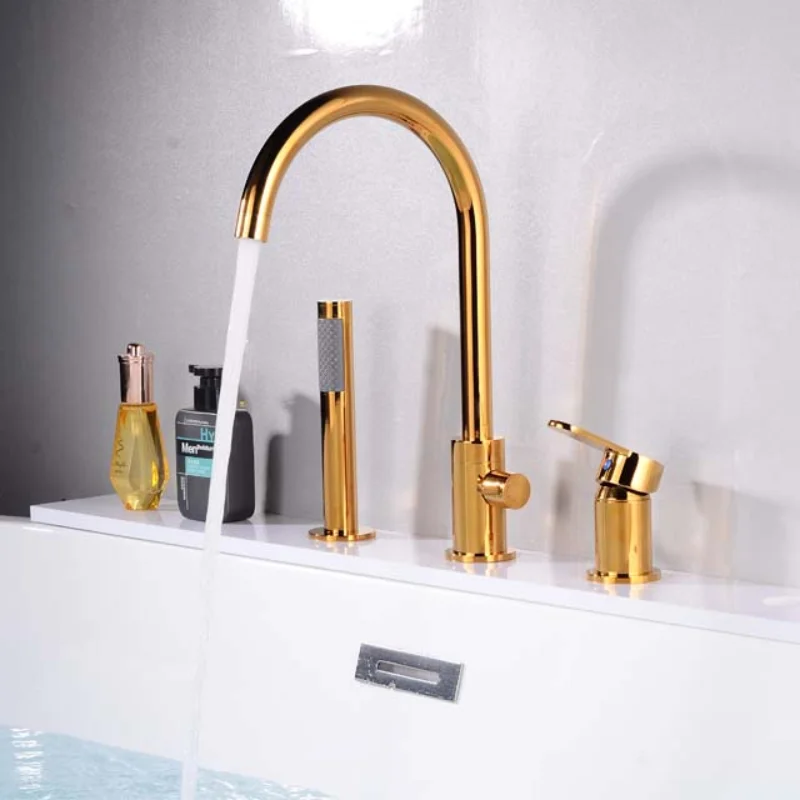 Full copper bathtub flower is aspersed suit cold and hot mixed cylinder side type bibcock 3 sets sit type
Full copper bathtub flower is aspersed suit cold and hot mixed cylinder side type bibcock 3 sets sit type