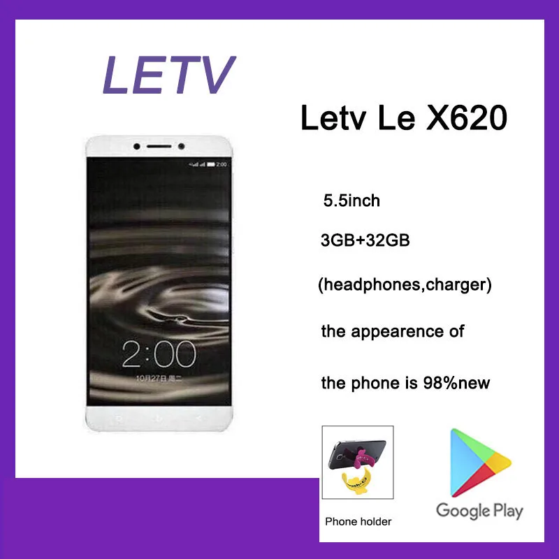 

98%new Letv LeEco Le 2 X620 16.0MP Fingerprint Mobile PhonesLTE Smartphoe 1920*1080PK X620 Qualcomm 652 3GB+32GB used