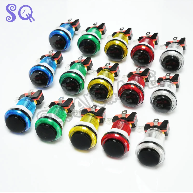 100pcs 33mm 5V/12V Led Arcade Push Button Micro Switch 5 Colors Black Cover for Jamma Cabniet Pandora Console
100pcs 33mm 5V/12V Led Arcade Push Button Micro Switch 5 Colors Black Cover for Jamma Cabniet Pandora Console
