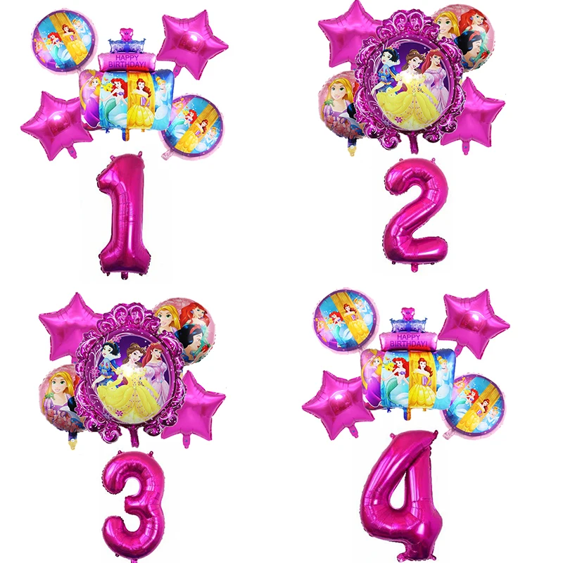 6pcs Disney Three Princess Cake Foil Balloons Baby Girls Birthday Decoration Party 32inch Number Balloon Set Children's Day Gift
6pcs Disney Three Princess Cake Foil Balloons Baby Girls Birthday Decoration Party 32inch Number Balloon Set Children's Day Gift
