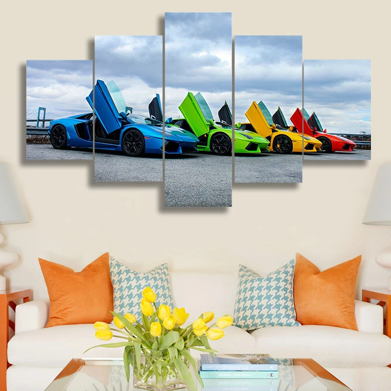 5 Piece Canvas Wall Arts Lamborghini Aventador Colors Car Picture Poster Living Room Modern Painting Bedroom HD Home Decor
5 Piece Canvas Wall Arts Lamborghini Aventador Colors Car Picture Poster Living Room Modern Painting Bedroom HD Home Decor