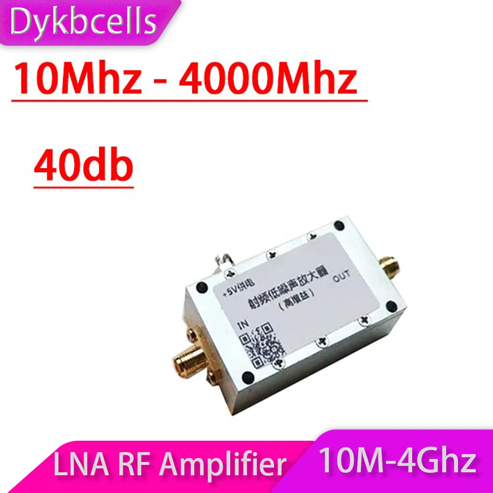 Dykbcells 10Mhz-4Ghz 40dB RF Amplifier Low noise signal AMP LNA UHF VHF GPS 2.4G for HAM radio spectrum analyzer SDR Software
Dykbcells 10Mhz-4Ghz 40dB RF Amplifier Low noise signal AMP LNA UHF VHF GPS 2.4G for HAM radio spectrum analyzer SDR Software