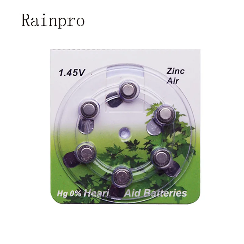 Rainpro 60 шт./лот (10 картона) A13 PR48 цинковый воздух 1 45 в для слухового аппарата батареи