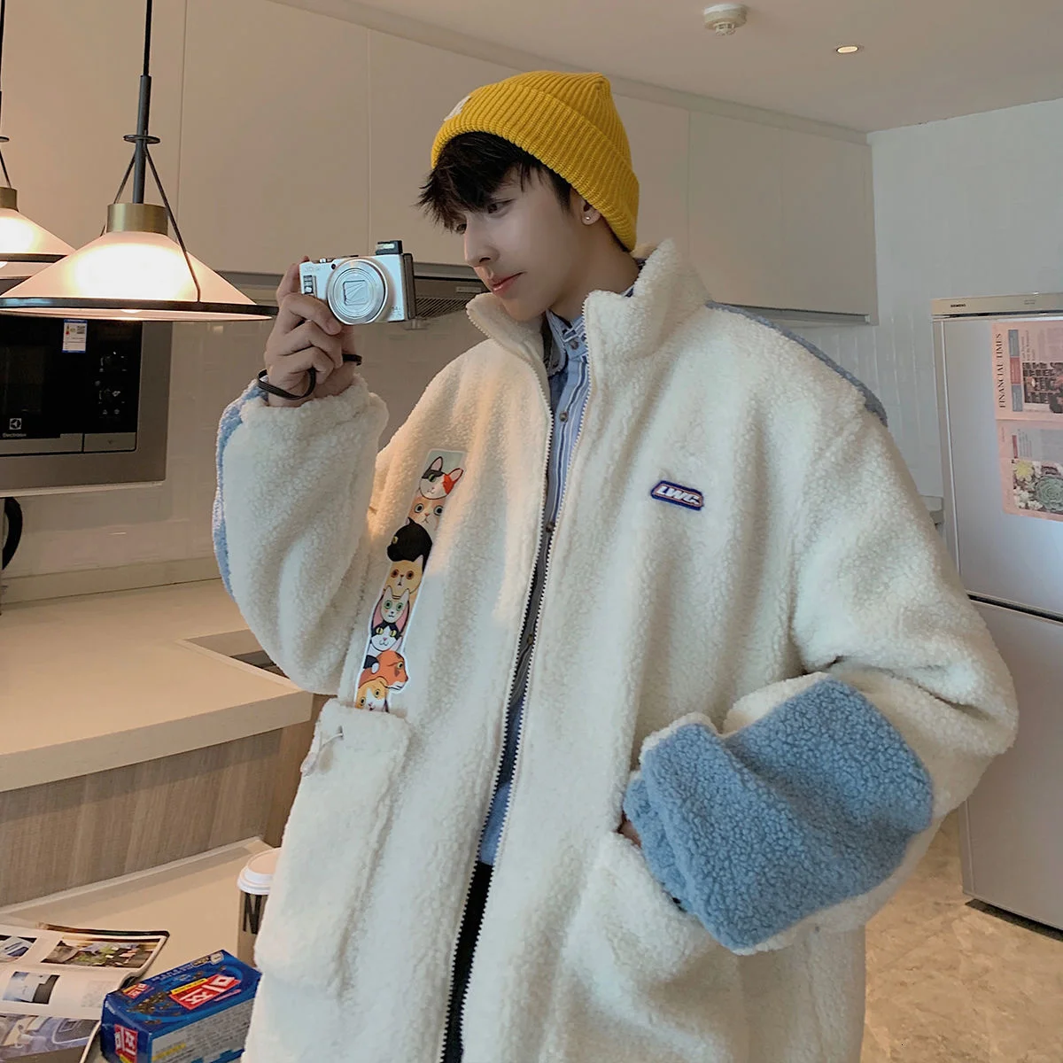 INXYZ men's winter fashion solid color woolen jacket male fleece thick casual parkas man autumn winter warm cotton coat
INXYZ men's winter fashion solid color woolen jacket male fleece thick casual parkas man autumn winter warm cotton coat