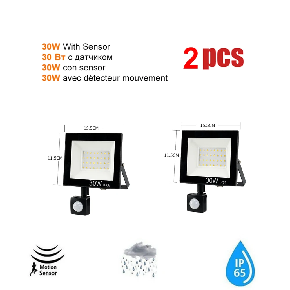 2 pcs 220V 10-100W LED FloodLight Spotlight Exterior Street wall reflector LED Waterproof Buitenlamp Lamp Motion Sensor Detector
2 pcs 220V 10-100W LED FloodLight Spotlight Exterior Street wall reflector LED Waterproof Buitenlamp Lamp Motion Sensor Detector
