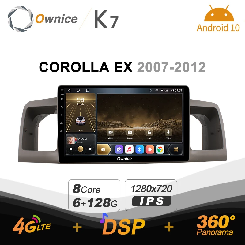 Автомобильный радиоприемник K7 Ownice 6G + 128G Android 10,0 для Toyota COROLLA EX 2007 - 2012 мультимедийное видео 4G LTE GPS Navi 360 BT 5,0 Carplay
Автомобильный радиоприемник K7 Ownice 6G + 128G Android 10,0 для Toyota COROLLA EX 2007 - 2012 мультимедийное видео 4G LTE GPS Navi 360 BT 5,0 Carplay