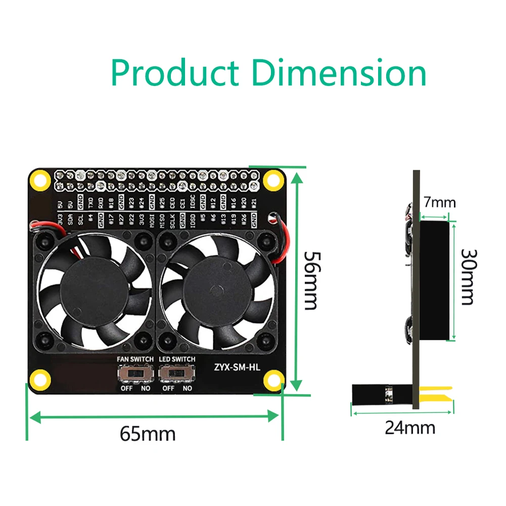 Raspberry Extension Board Dual Cooling Fans Office Caring Pi LED GPIO Small Computer Supplies for Raspberry Pi 4B/3B+
Raspberry Extension Board Dual Cooling Fans Office Caring Pi LED GPIO Small Computer Supplies for Raspberry Pi 4B/3B+
