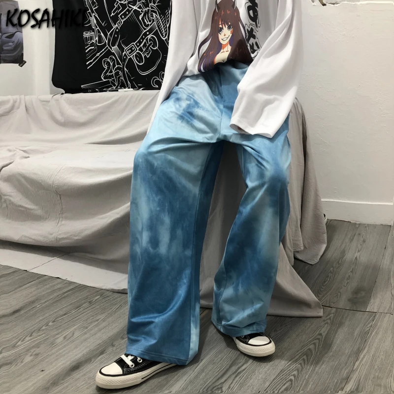 KOSAHIKI Tie Dye Pants High Waist Loose Casual Harajuku Women Wide Leg Pants Trousers Punk Hip Hop Streetwear Y2k Pants
KOSAHIKI Tie Dye Pants High Waist Loose Casual Harajuku Women Wide Leg Pants Trousers Punk Hip Hop Streetwear Y2k Pants