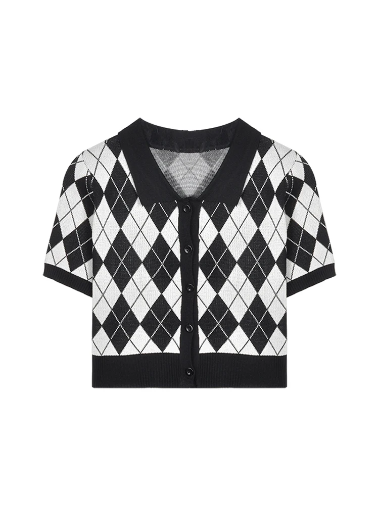 European Style Vintage Women Knitting Coat Turn Down Collar 2021 New Spring Autumn Thin Short Sleeve Tops Black Office Lady Tops
European Style Vintage Women Knitting Coat Turn Down Collar 2021 New Spring Autumn Thin Short Sleeve Tops Black Office Lady Tops