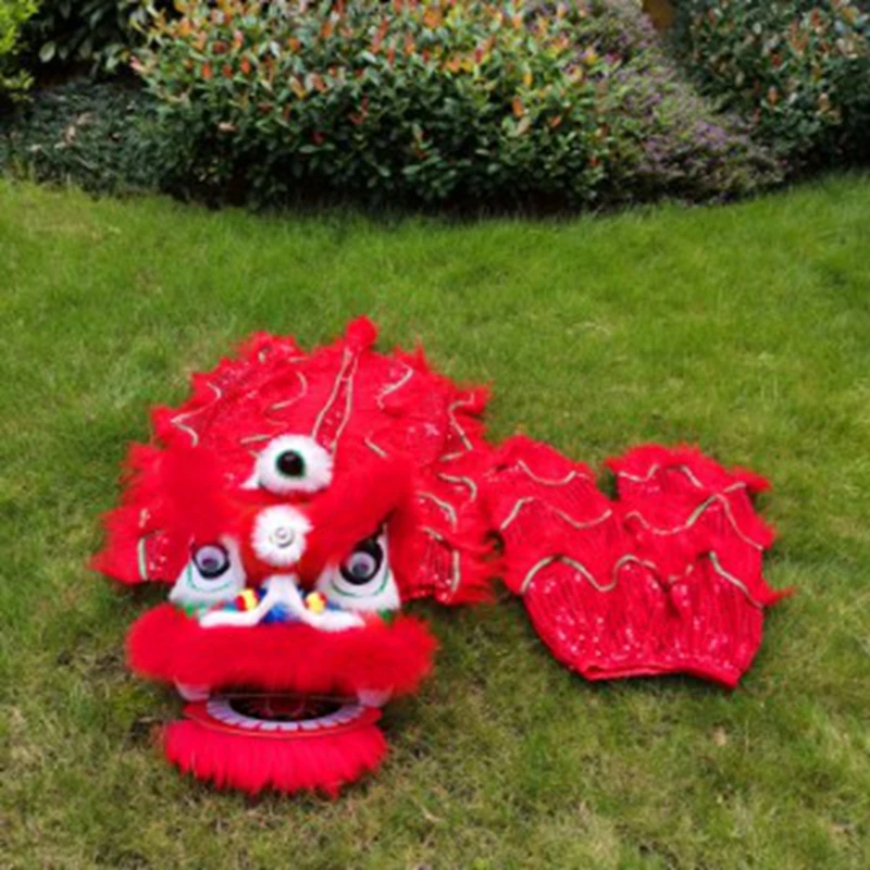 

12 inch Lion Dance Costume And Pants 2-5 Age Kid Children Play Party Performance Sport Outdoor Parade Props Parad Stage Mascot