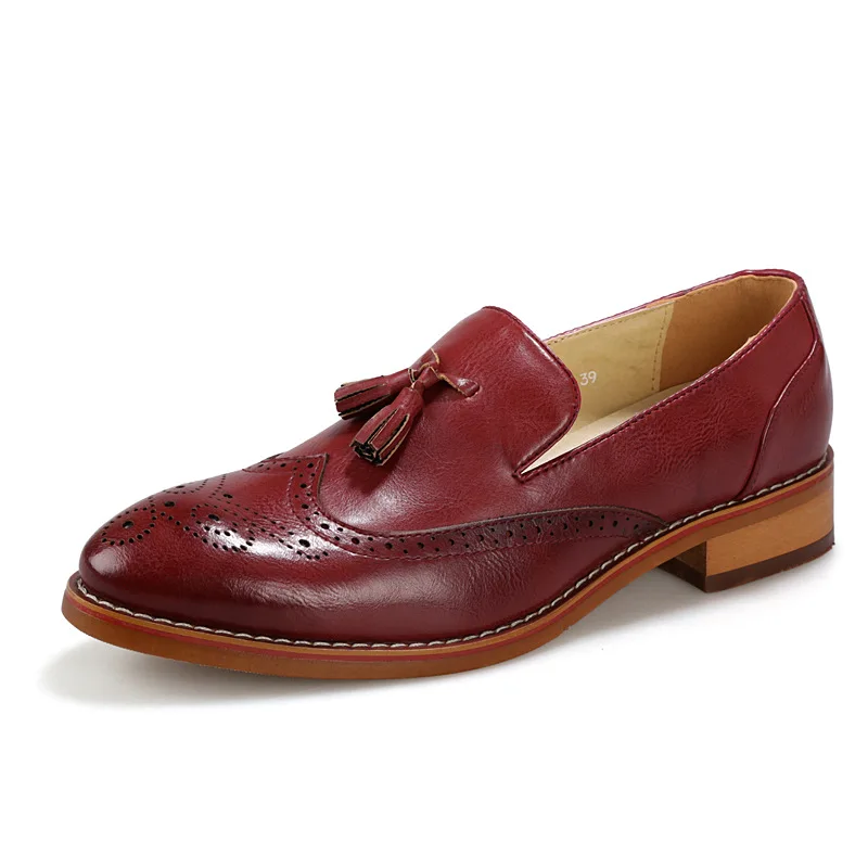 Black Fashion Men Leather Brogues Loafers Moccasins Shoes Party Men Shoes Flats Slip On Vintage Tassel Leather Shoes
Black Fashion Men Leather Brogues Loafers Moccasins Shoes Party Men Shoes Flats Slip On Vintage Tassel Leather Shoes