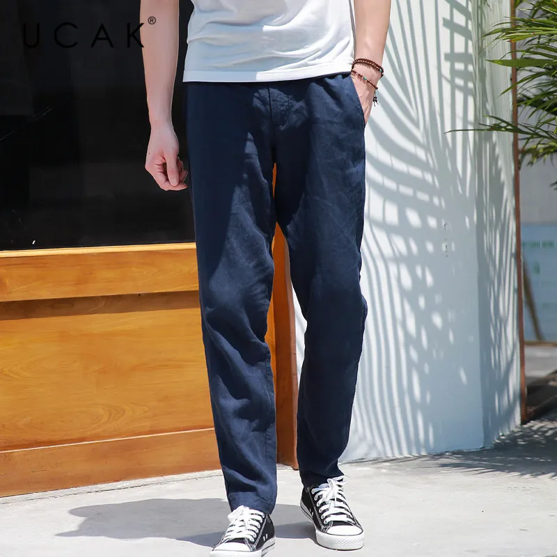 UCAK Brand Streetwear Solid Color Casual Pants Spring Fashion Mens Straight Pant Men Pure Linen Soft Trousers Plus Size U2068
UCAK Brand Streetwear Solid Color Casual Pants Spring Fashion Mens Straight Pant Men Pure Linen Soft Trousers Plus Size U2068