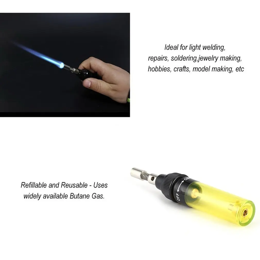1300 Celsius Butane Gas Welding Irons Welding PenDIY Tool Gas Soldering Iron Gun Blow Torch Cordless Solder Iron Pen
1300 Celsius Butane Gas Welding Irons Welding PenDIY Tool Gas Soldering Iron Gun Blow Torch Cordless Solder Iron Pen