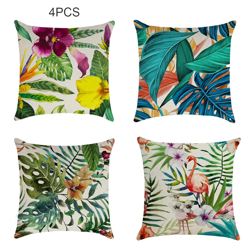 Pillowcase Square Linen Cushion Covers Tropical Green Leaves Pattern Pillowcover Home Sofa Textile Decor Cushion Cover 45x45CM
Pillowcase Square Linen Cushion Covers Tropical Green Leaves Pattern Pillowcover Home Sofa Textile Decor Cushion Cover 45x45CM