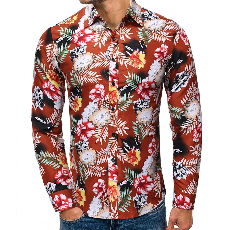 high quality 2020 spring Autumn new men's fashion trend printing lapel men's long-sleeve flower dress shirt wild casual cardigan
high quality 2020 spring Autumn new men's fashion trend printing lapel men's long-sleeve flower dress shirt wild casual cardigan