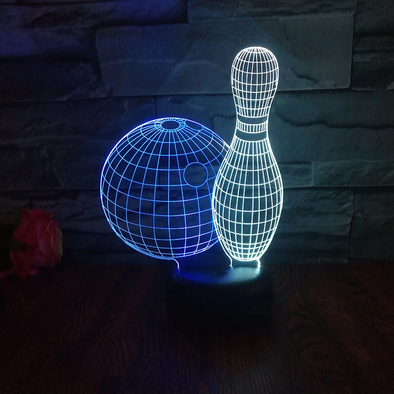 Bowling Ball LED USB 3d Night Light Touch Switch Desk Table Lamp 7 Colors Change Kids Bedroom Decor
Bowling Ball LED USB 3d Night Light Touch Switch Desk Table Lamp 7 Colors Change Kids Bedroom Decor