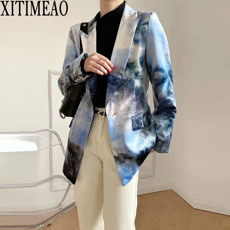 XITIMEAO 2021 модная офисная одежда в стиле ретро, костюм с принтом, пиджак, пальто, винтажные карманы, женская верхняя одежда, шикарные топы
XITIMEAO 2021 модная офисная одежда в стиле ретро, костюм с принтом, пиджак, пальто, винтажные карманы, женская верхняя одежда, шикарные топы