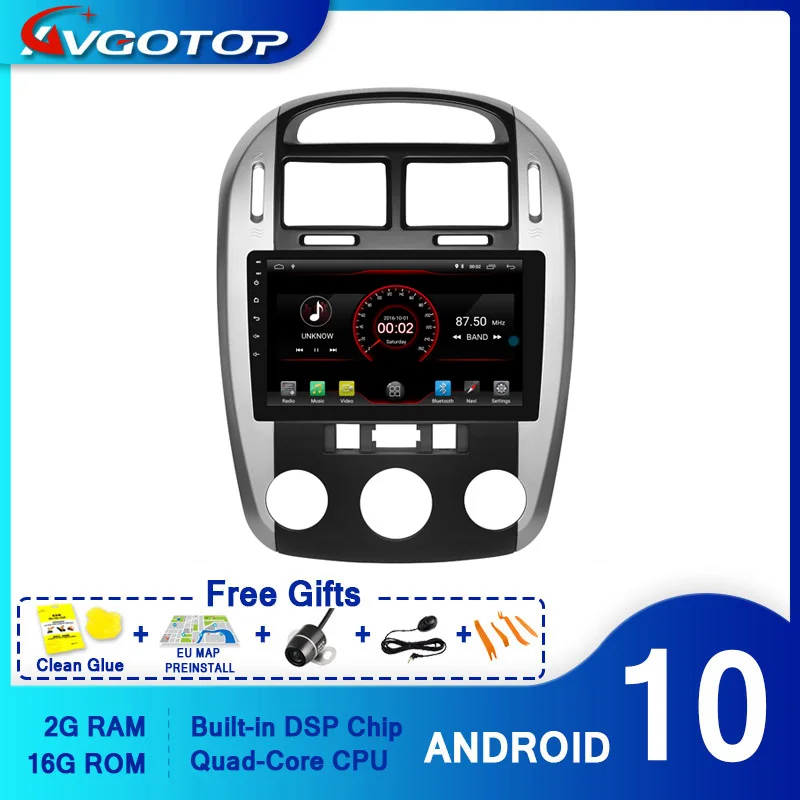 AVGOTOP Android 10 Bluetooth GPS автомобильный Радио dvd плеер для KIA CERATO 2012 (ручной