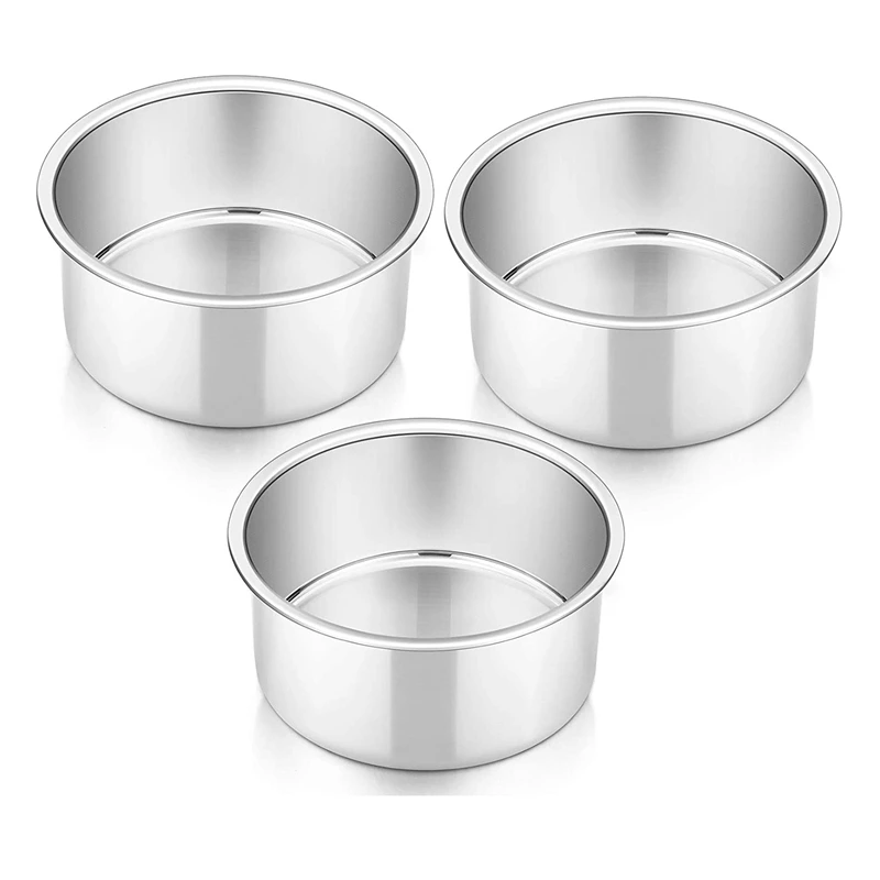 BMBY-Cake Pan Set of 3,Round Baking Layer Pans Bakeware for Mini Cake Pizza Bread, Leakproof and Easy Clean, Easy Releasing
BMBY-Cake Pan Set of 3,Round Baking Layer Pans Bakeware for Mini Cake Pizza Bread, Leakproof and Easy Clean, Easy Releasing