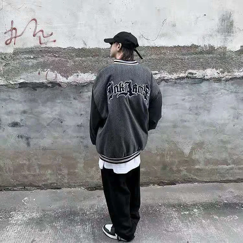 New Men PU Leather Patchwork Bomber Jacket Letter Print Spring and Autumn College style Thin Men's Baseball Jacket 2021
New Men PU Leather Patchwork Bomber Jacket Letter Print Spring and Autumn College style Thin Men's Baseball Jacket 2021