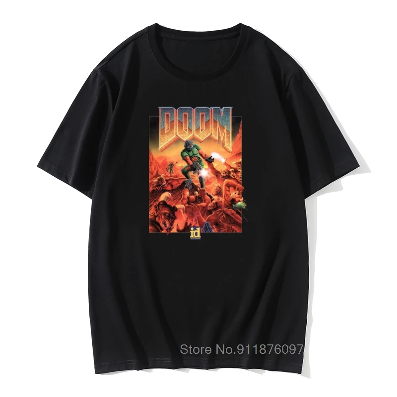Wolfenstein T Shirt DOOM CLASSIC COVER T-Shirt Short Sleeves Male Tee Shirt Classic Graphic 100% Cotton Fun Tshirt
Wolfenstein T Shirt DOOM CLASSIC COVER T-Shirt Short Sleeves Male Tee Shirt Classic Graphic 100% Cotton Fun Tshirt