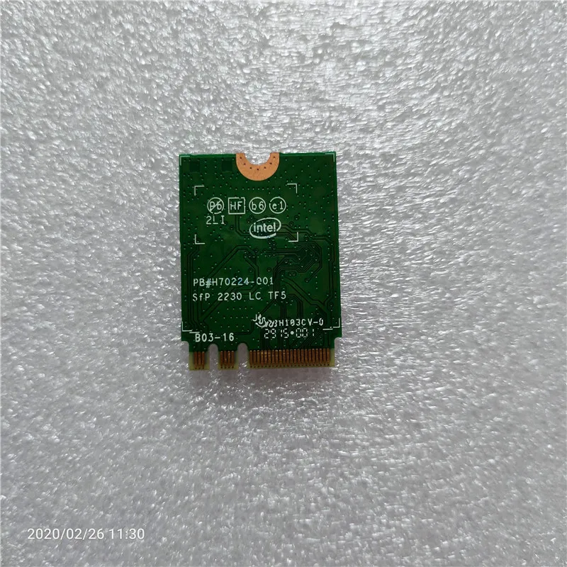 Int 8260NGW 2x2AC+BT PCIE M.2 WLAN Card For Lenovo E460 E560 L470 L570 P51S T470 T470S Y700 Yoga 900 Series,FRU 00JT481
Int 8260NGW 2x2AC+BT PCIE M.2 WLAN Card For Lenovo E460 E560 L470 L570 P51S T470 T470S Y700 Yoga 900 Series,FRU 00JT481