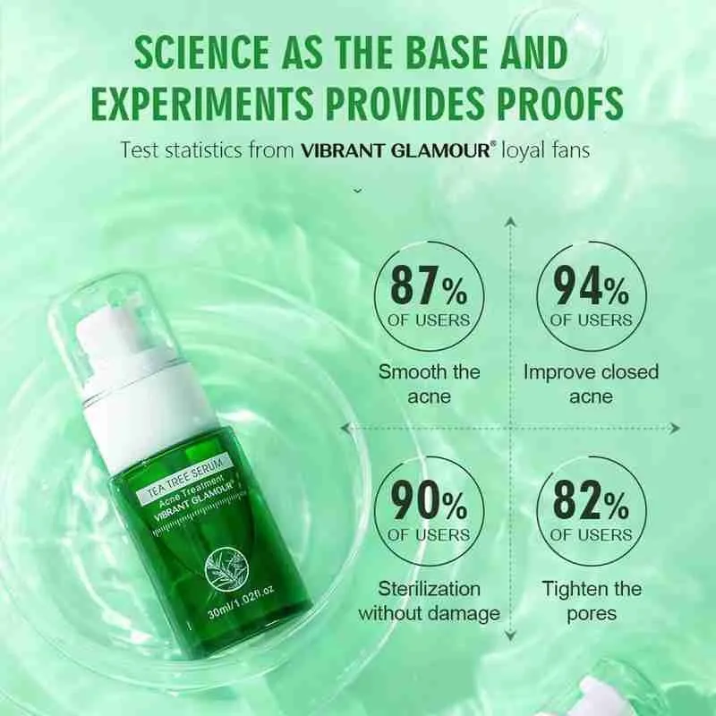 Vibrant Glamour 30ml Tea Tree Serum Natural Repair Oil Care Moisturizing Sensitive Whitening Control Improve Skin Essence A H8Z3
Vibrant Glamour 30ml Tea Tree Serum Natural Repair Oil Care Moisturizing Sensitive Whitening Control Improve Skin Essence A H8Z3